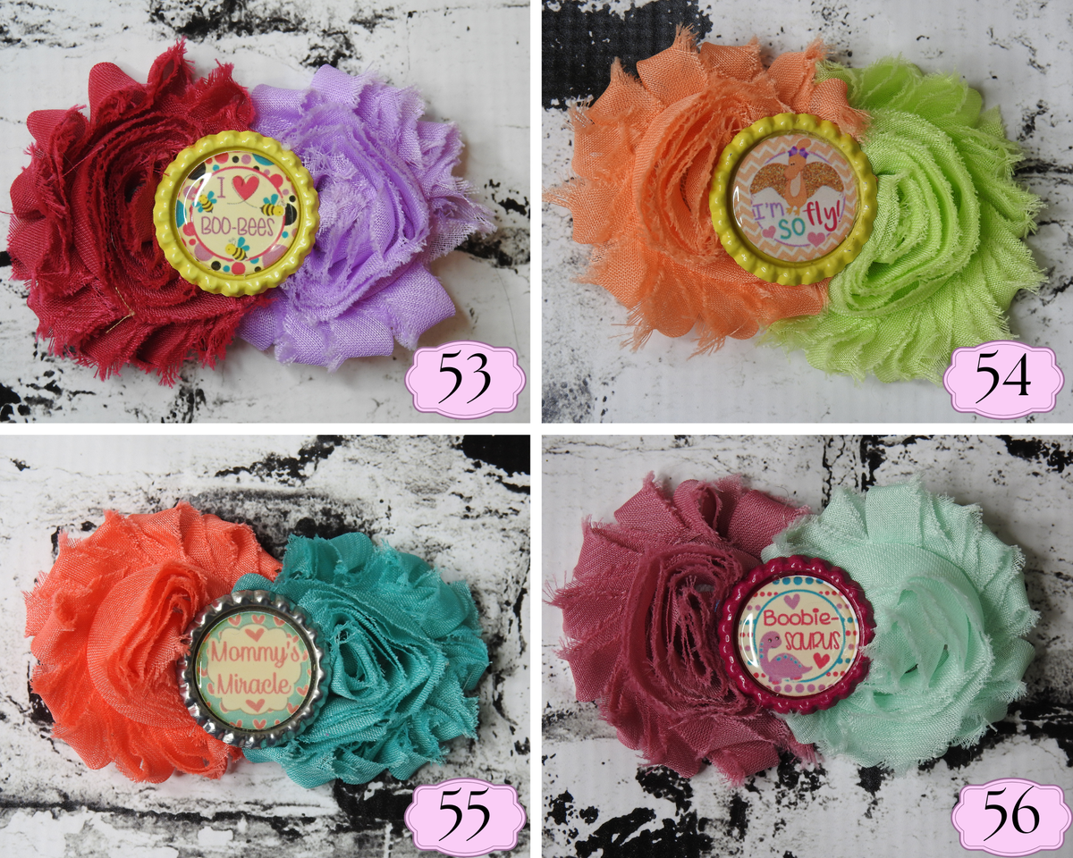 Last Chance Handmade Shabby Chic Hair Bows Designs 53-56