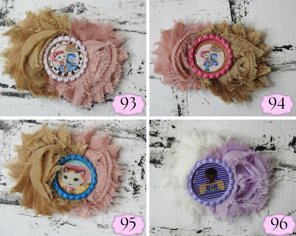 Last Chance Handmade Shabby Chic Hair Bows Designs 93-96