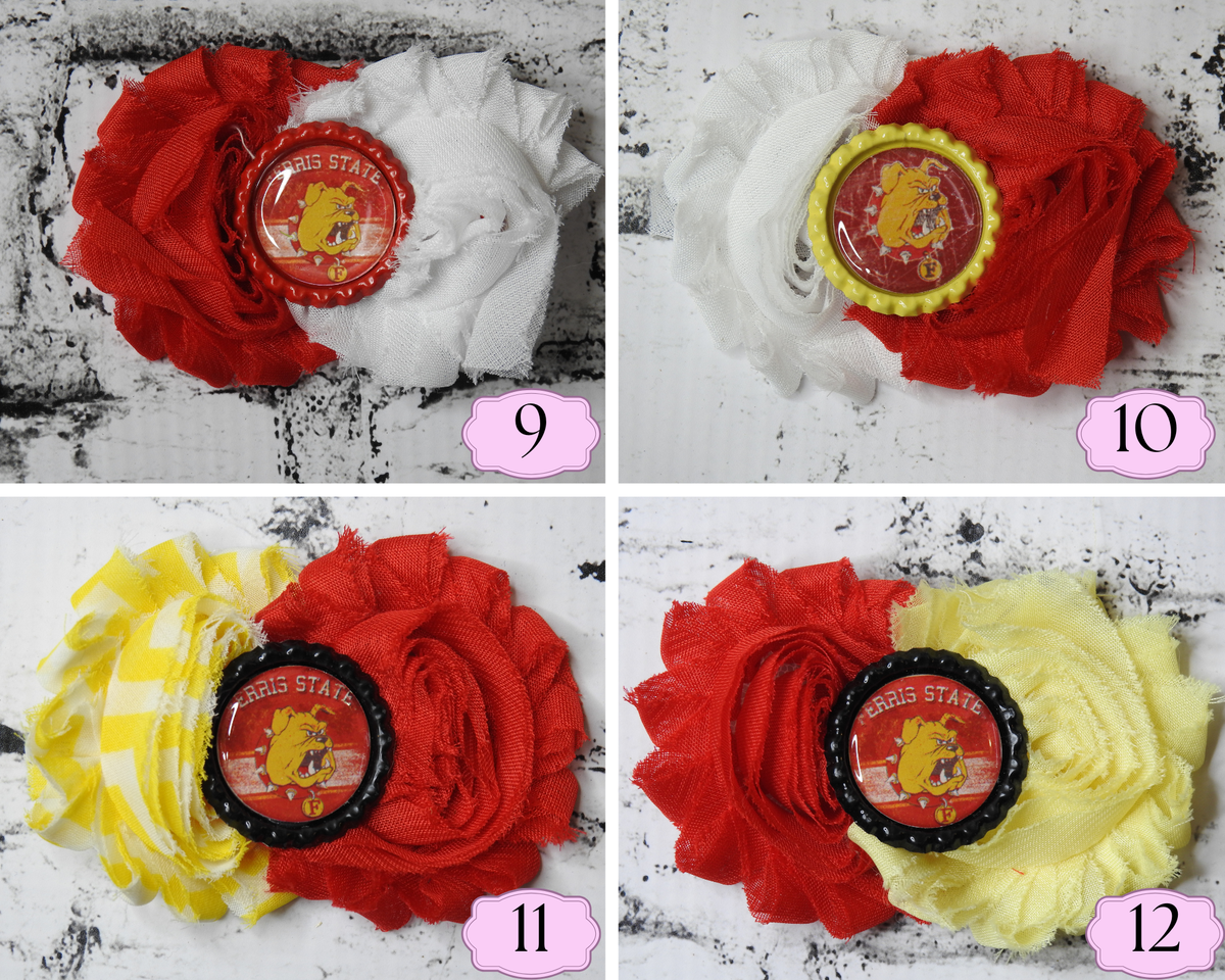 Last Chance Handmade Shabby Chic Hair Bows Designs 9-12