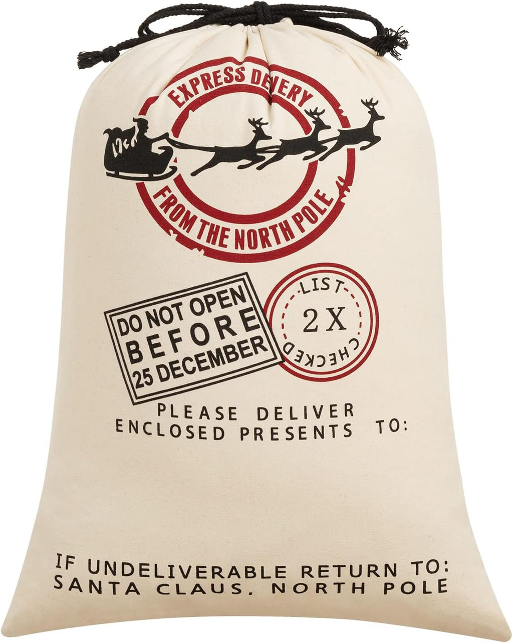 Santa Sack Embroidered with Personalization