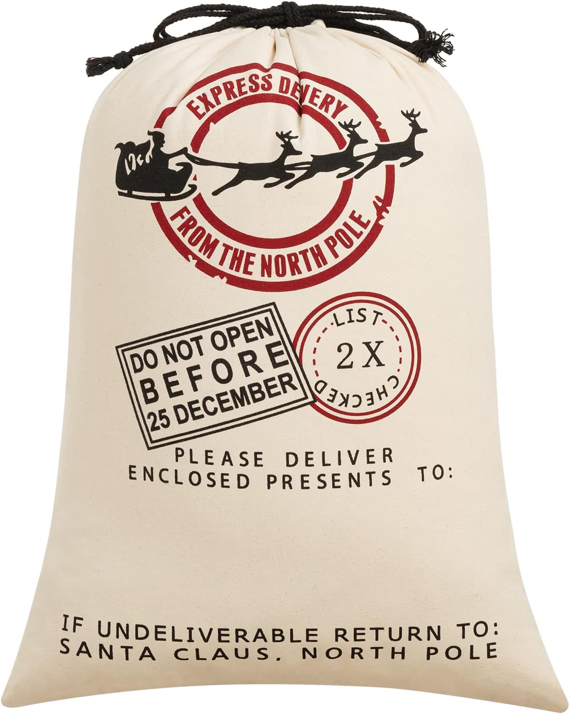 Santa Sack Embroidered with Personalization