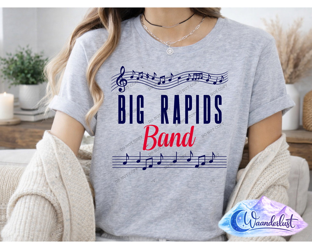 Big Rapids Band - Music Staff Shirt