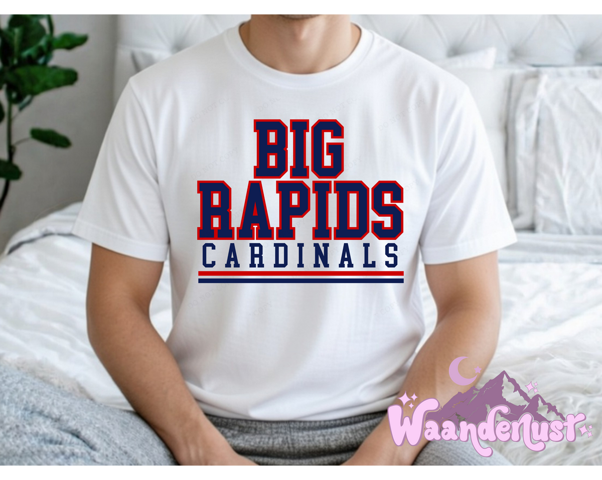 Big Rapids Cardinals Varsity Stripes Apparel