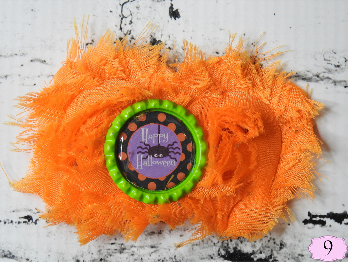 Last Chance Halloween Handmade Shabby Chic Hair Bows Designs 5-9
