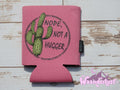 Nope Not a Hugger Can Cooler