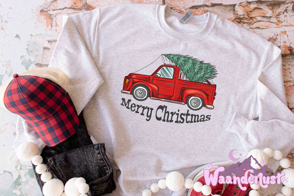 Merry Christmas Red Truck Apparel