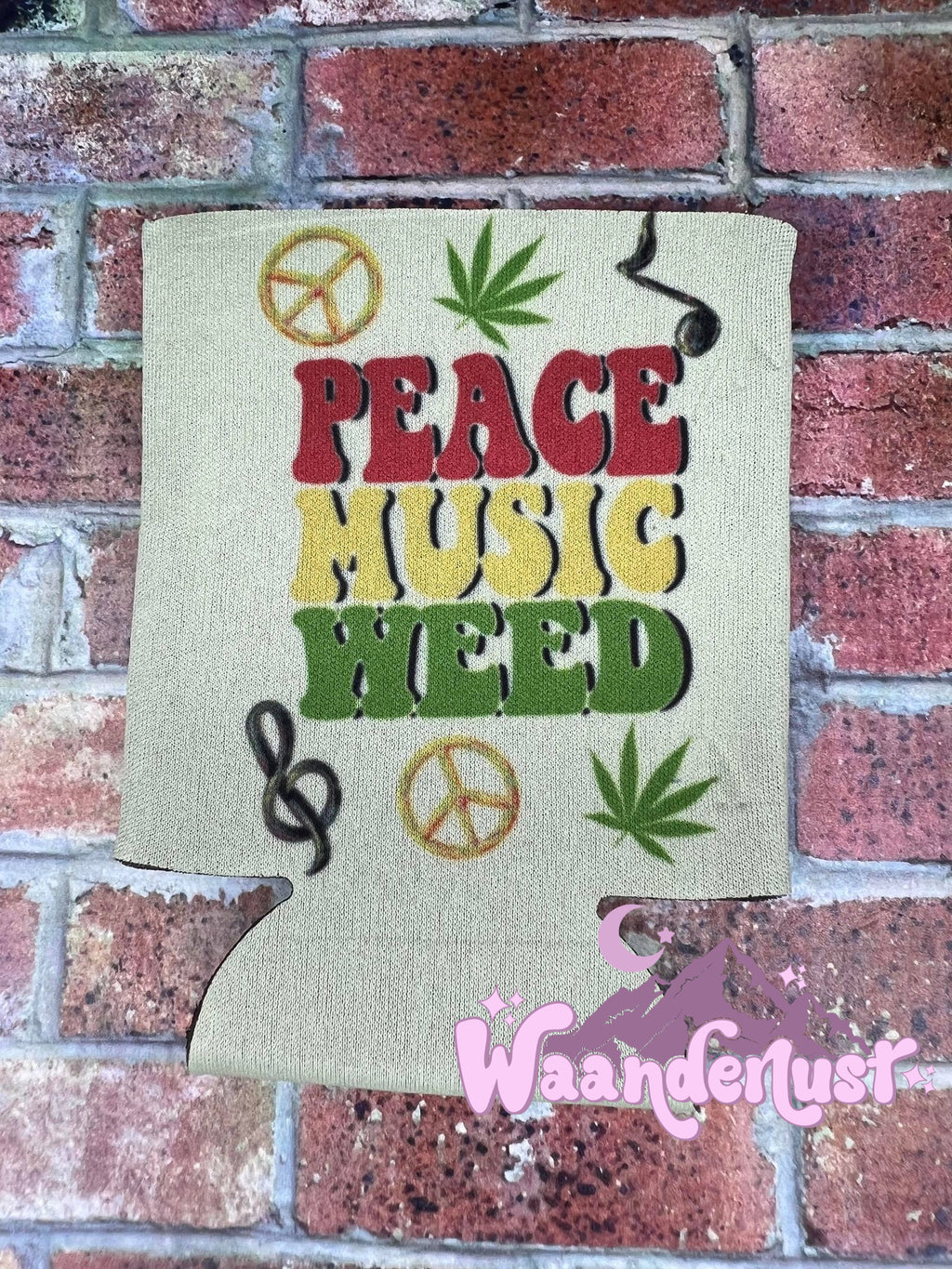 Peace Music Weed Can Cooler