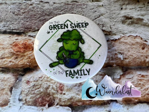 Green Sheep Button