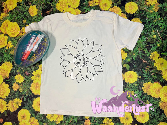 Sunflower Coloring Shirt Size 3T  T-Shirt
