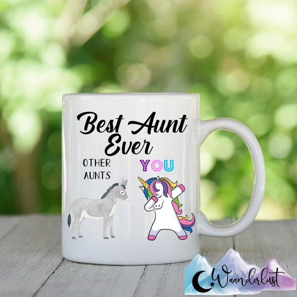 Best Aunt Ever Unicorn Coffee Mug