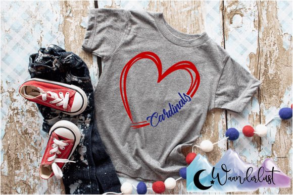 Cardinals Heart Youth Shirt – Waanderlust