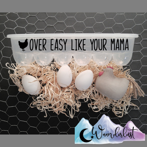 Over Easy Like Your Mama Reusable Egg Carton Kitchen Decor