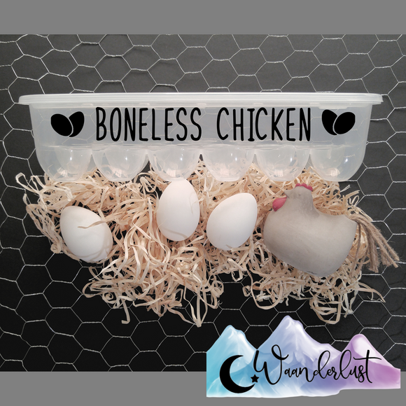 Boneless Chicken Reusable Egg Carton Kitchen Decor