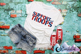 Support Our Troops Red and Blue Design T-Shirt