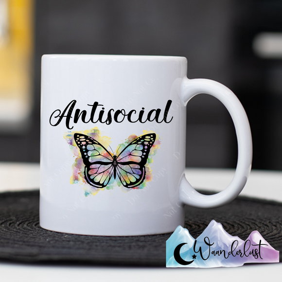 Antisocial Butterfly Coffee Mug