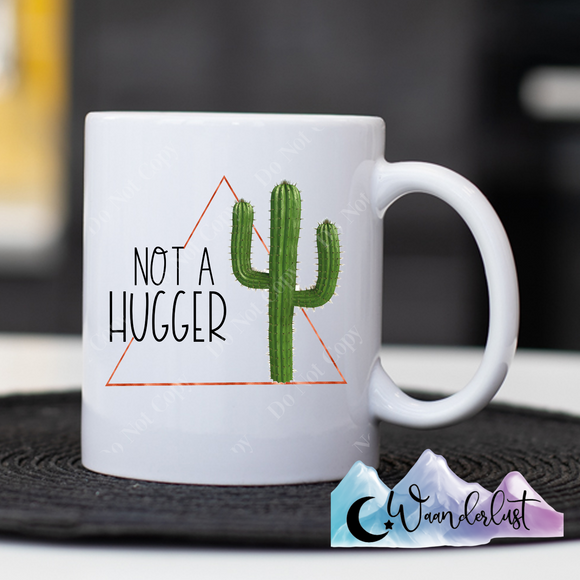 Not A Hugger Triangle Cactus Coffee Mug
