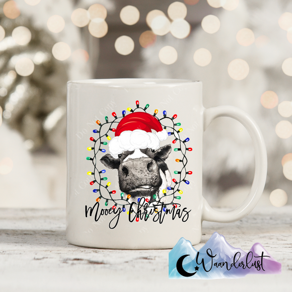 Mooey Christmas Santa Cow Coffee Mug