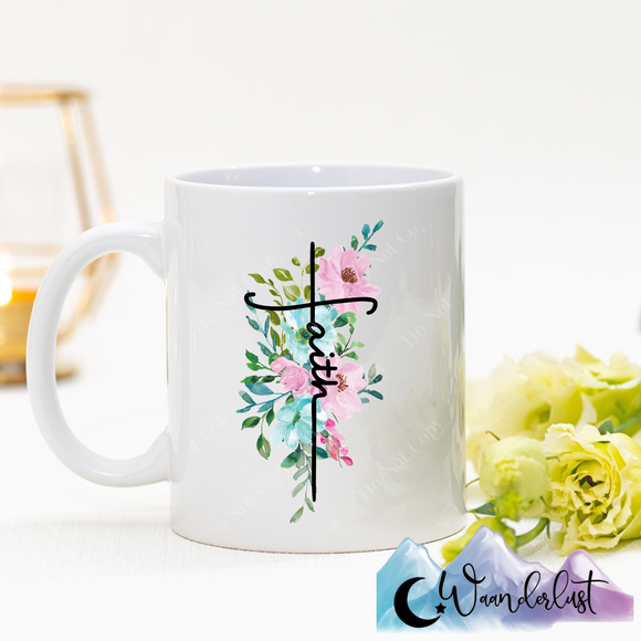 Faith Floral Coffee Mug
