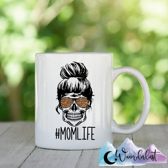 #Mom Life Skull Coffee Mug
