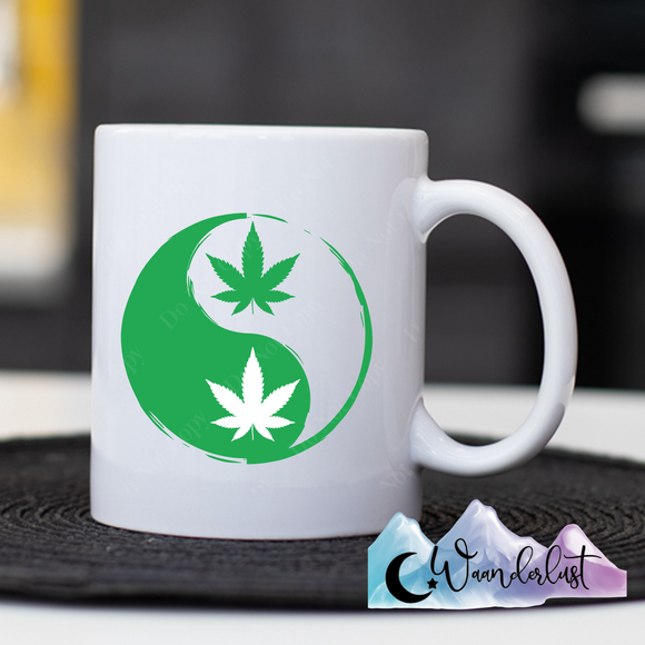 Marijuana Ying Yang Coffee Mug