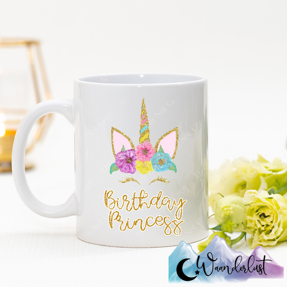 Birthday Princess Little Unicorn Coffee Mug