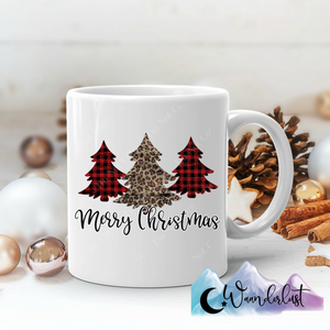 Merry Christmas Trees Coffee Mug