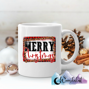 Merry Christmas Leopard Coffee Mug