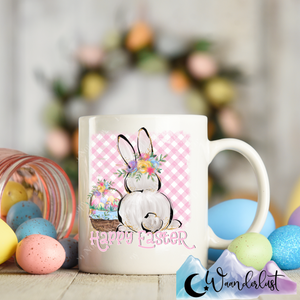 Happy Easter Bunny with Basket Coffee Mug