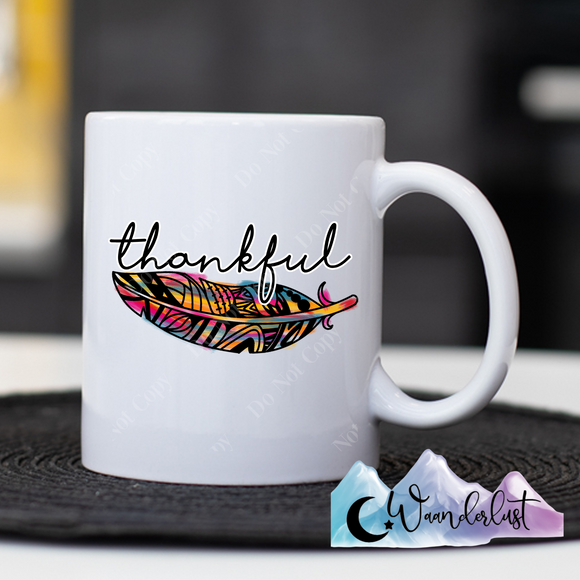 Thankful Feather Coffee Mug