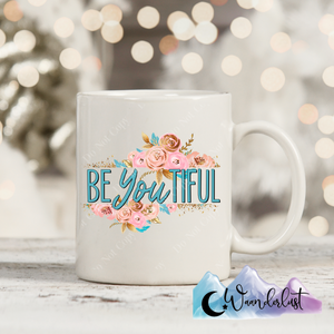 Be You Tiful Floral Split Frame Coffee Mug