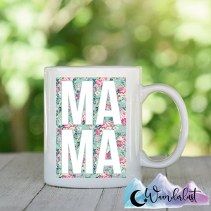 Ma Ma Floral Background Coffee Mug