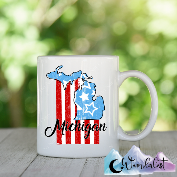 Michigan Patriotic Coffee Mug