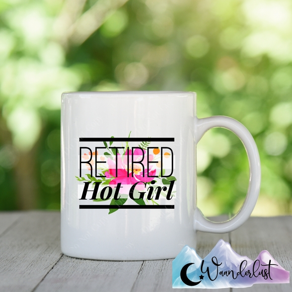 Retired Hot Girl Floral Coffee Mug