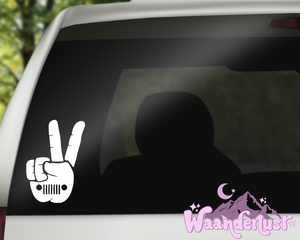Jeep Peace Sign Decal