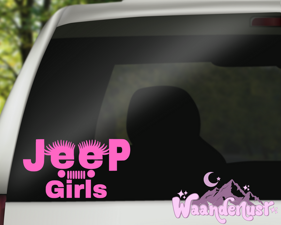 Jeep Girls Lashes Decal