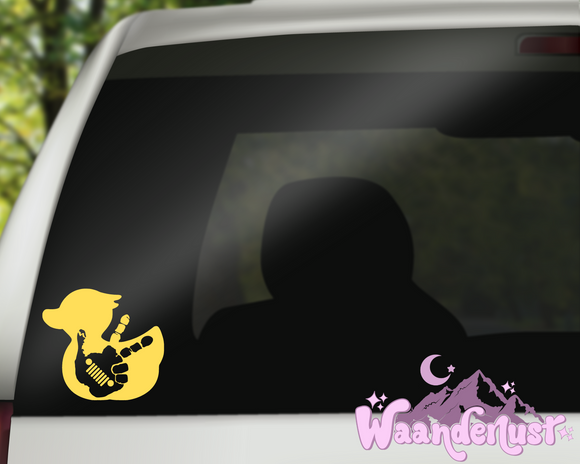 Duck Jeep Peace Sign Decal