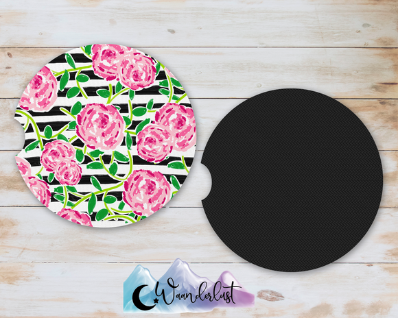Lilly Inspired Floral Car Coasters
