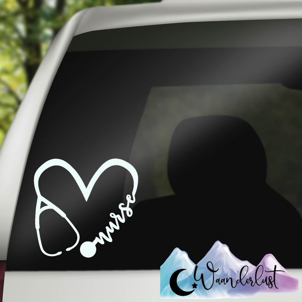 Nurse Stethoscope Vinyl Decal / RN Gift / Medical Sticker / Car, Tumbler & Laptop Decal