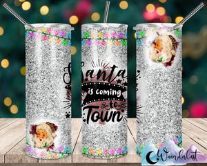 Santa Is Coming To Town 20 oz Straight Tumbler