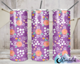 Spring Floral in Multiple Background Colors to Choose 20 oz Straight Tumbler